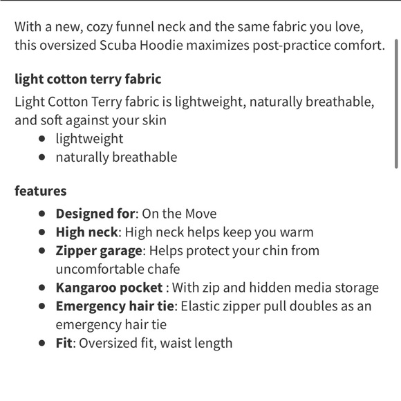 ❤️LULULEMON SCUBA OVERSIZED FUNNEL NECK HALF ZIP HOODIE-PEACH SATIN-M/L & XL/XXL - Picture 12 of 13